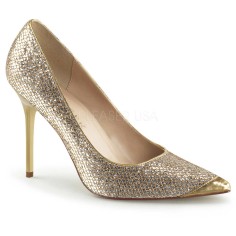 CLASSIQUE-20 - Gold Glittery Lame Fabric