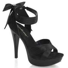Fabulicious COCKTAIL-568 - Black Satin Black