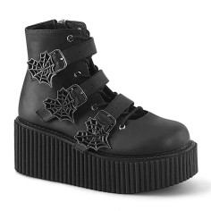 Creeper-260 - Black Vegan Leather