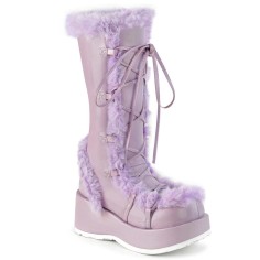 Demonia Cubby-311 - Lavender Vegan Leather