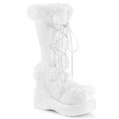 Demonia Cubby-311 - White Vegan Leather