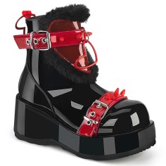 Cubby-57 - Black Pat Red PVC