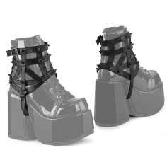 Da-505 - Boot Harnesses - Black Vegan Leather