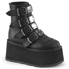 Damned-105 - Black Vegan Leather