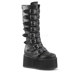 Damned-318 - Black Vegan Leather