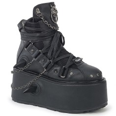 Damned-60 - Black Vegan Leather