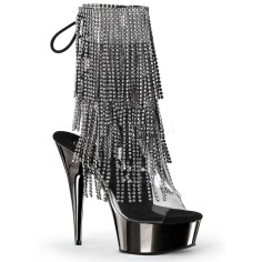 DELIGHT-1017RSF - Clear Black Dark Pewter Chrome