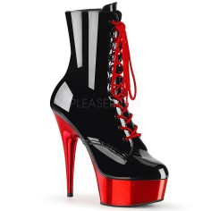 Delight-1020 - Black Pat Red Chrome  