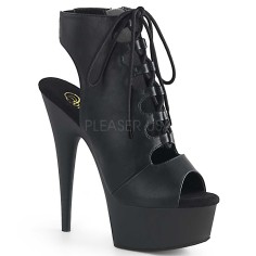 Delight-600-20 - Black Faux Leather Matte  