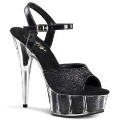 Delight-609-5G - Black Glitter/Black Glitter