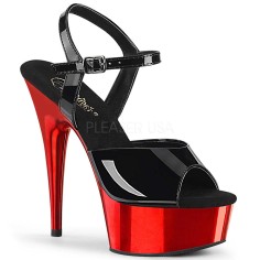 Delight-609 - Black Pat Red Chrome  