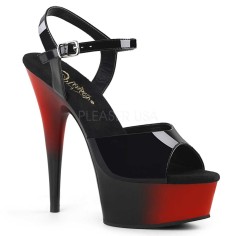 Delight-609BR - Black Pat Red  