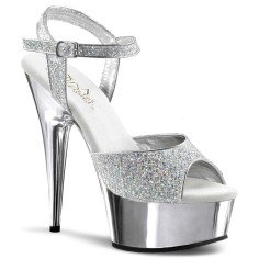 Delight-609G - Silver Multi Glitter/Silver Chrome