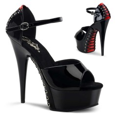 Delight-660Fh - Black-Red Patent/Black
