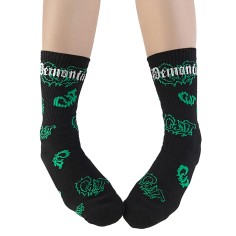 Dh-20 - Black Green Combed Cotton - 6 pairs