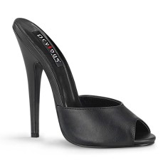 Domina-101 - Black Faux Leather