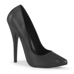 Domina-420 - Black Faux Leather  