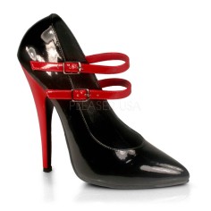 Domina-442 - Black-Red Patent