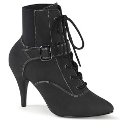 Dream-1022 - Black Faux Nubuck Leather  