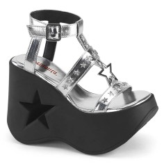 Dynamite-12 - Silver Metallic Vegan Leather