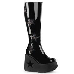 Dynamite-218 - Black Pat Multi Glitter