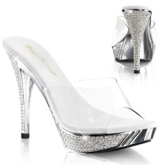 Fabulicious Elegant-401 - Clear Silver Chrome