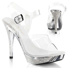 Fabulicious ELEGANT-408 - Clear Silver Chrome