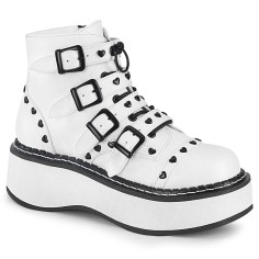 Emily-315 - White Vegan Leather  