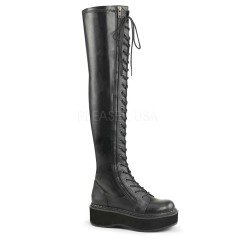 EMILY-375 - Black  Vegan Leather