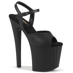 Enchant-709 - Black Faux Leather Matte
