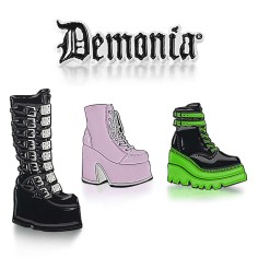 Demonia Logo - Soft Enamel Pin Multi Pack