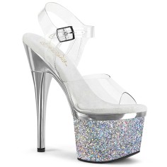 Esteem-708CHLG - Clear Silver Chrome Multi Glitter  