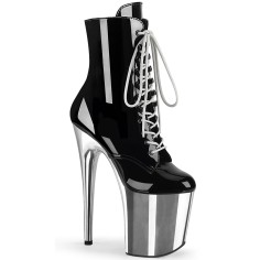 Flamingo-1020 - Black Pat Silver Chrome  