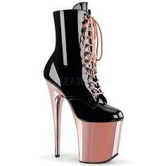 Flamingo-1020 - Black Pat Rose Gold Chrome  