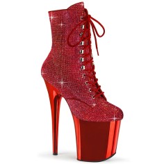 Flamingo-1020CHRS - Red Rhinestones Chrome