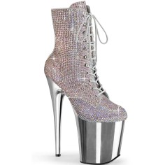 Flamingo-1020CHRS - Silver Multi Rhinestones Chrome