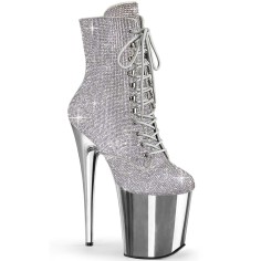 Flamingo-1020CHRS - Silver Rhinestones Chrome