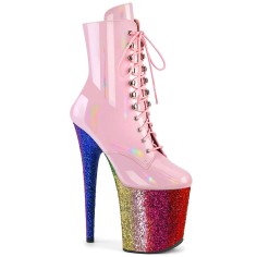 Flamingo-1020HG - Pink Hologram Patent Rainbow Glitter