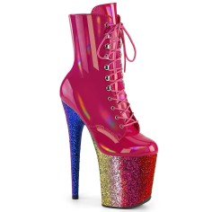 Flamingo-1020HG - Pink Hologram Patent Rainbow Glitter