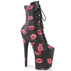 Flamingo-1020KISSES - Black Faux Leather