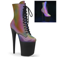 Flamingo-1020REFL - Green Multi Reflective Black Matte  