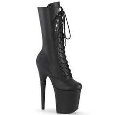 Flamingo-1054 - Black Faux Leather Matte