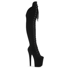 Flamingo-3014FS - Black Faux Suede