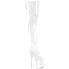 Flamingo-3850 - White Stretch Patent