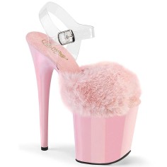 Flamingo-808FUR - Pink Faux Fur Clear