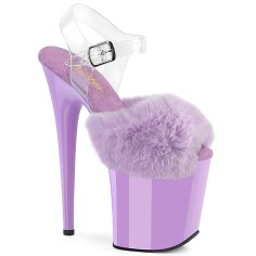 Flamingo-808FUR - Lavender Faux Fur Clear