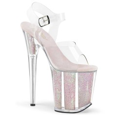 Flamingo-808G - Clear Pink Glitter  