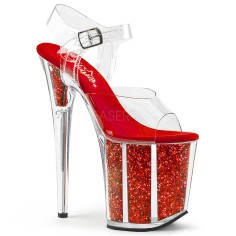 FLAMINGO-808G - Clear Red Glitter
