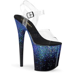 Flamingo-808SS - Clear Black Blue Multi Glitter  