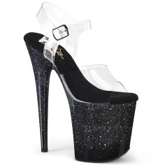 Flamingo-808SS - Clear Black Multi Glitter